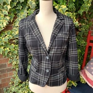 🧡 50% off bundles! Black and Grey Plaid Blazer